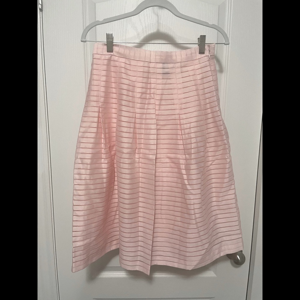 High Waisted Light Pink Midi Skirt